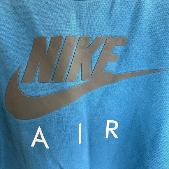 Vtg Y2K Nike Air Sweatshirt Big Logo Swoosh Boxy Red Tag Blue L Athleisure - Picture 2 of 10